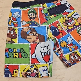 Super Mario Bros. Swimming Shorts Nintendo NES Gamer Games Luigi Toad Bowser