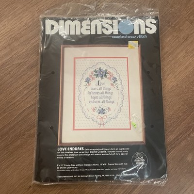 Dimension Love Endures 3581 Counted Cross Stitch Kit 9x12