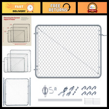 Heavy-Duty Chain Link Walk Gate Kit, Fits 24-72" Openings, Round Corner Frame, G