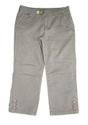 Calvin Klein Jeans Women's Size 8 Cropped Canvis Gray Y2K