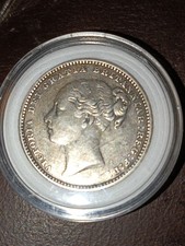 1883 Great Britain 1 Shilling .925 Silver VF Condition