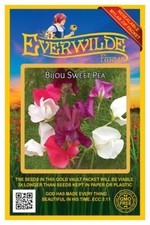 50 semillas de flores silvestres de guisante dulce mezcladas Bijou - Paquete de semillas de Mylar Everwilde Farms