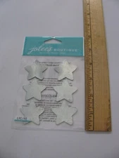Jolee's Boutique Embellishments METAL STARS 6 Pieces NIP