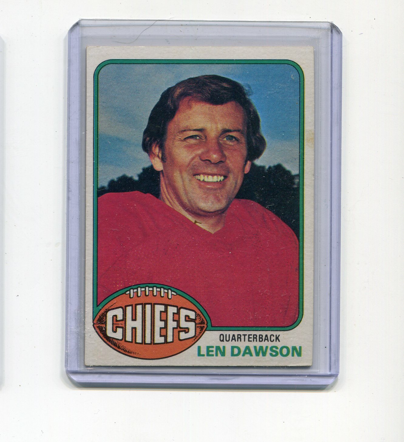 1976 TOPPS FOOTBALL CARD 308 LEN DAWSON KANSAS CITY CHIEFS PURDUE