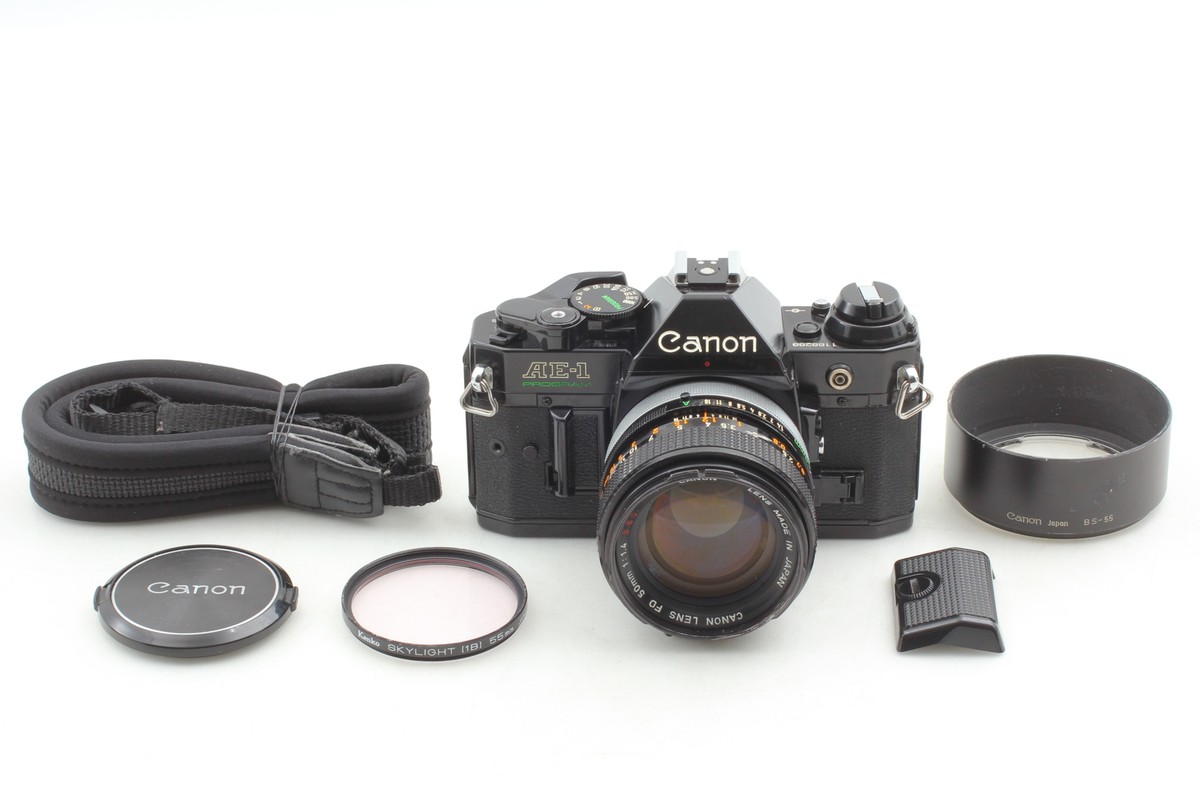 Near MINT] Canon AE-1 Program SLR Camera + FD 50mm f/1.4