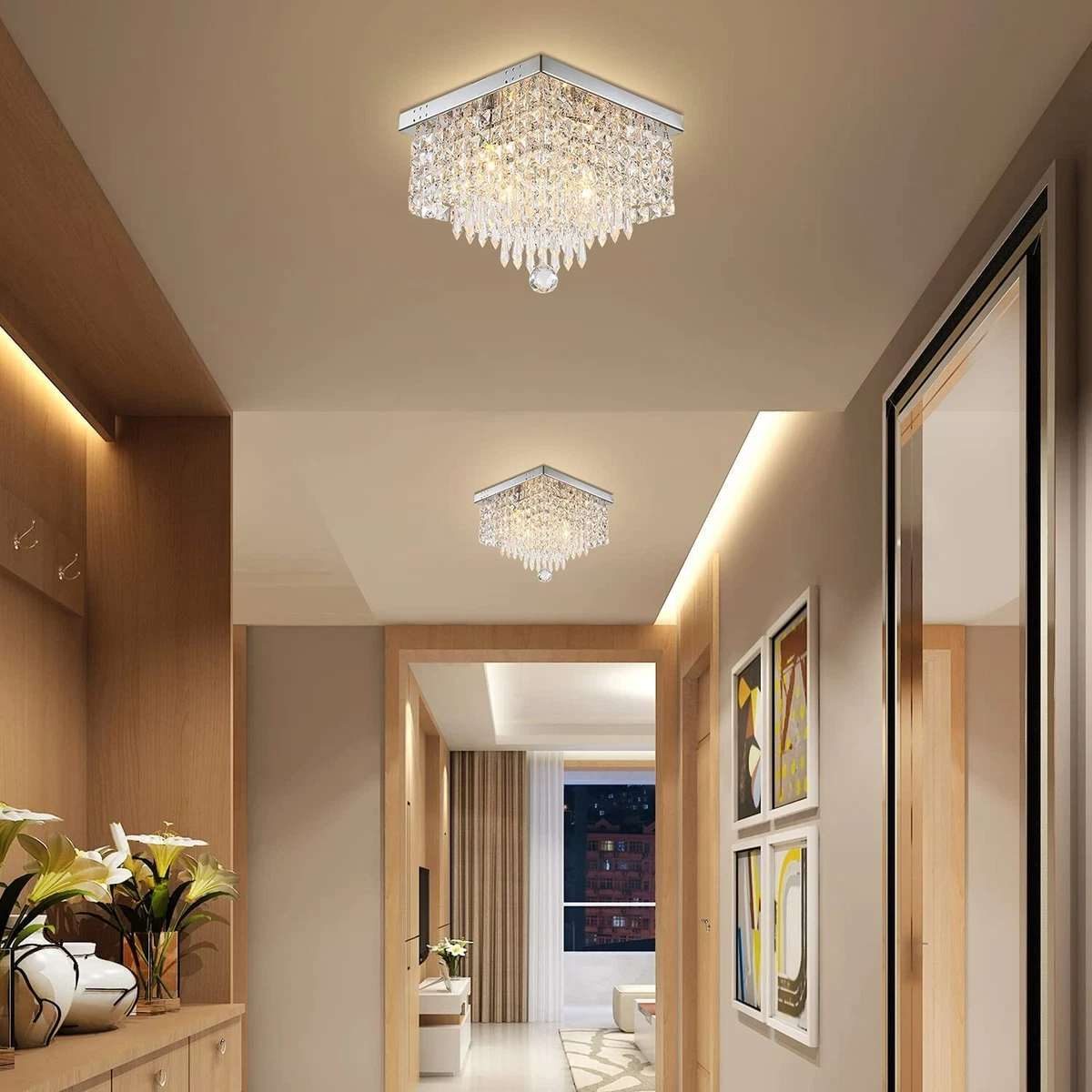 Square sale raindrop chandelier