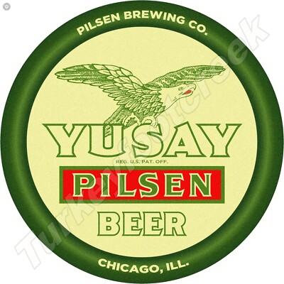 Yusay Pilsen Beer 11.75'' Round Metal Sign