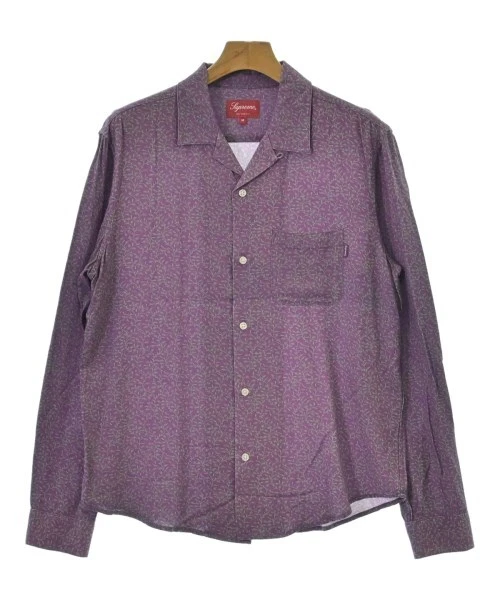 Chemise décontractée suprême vert violet (motif total) M 2200510047108