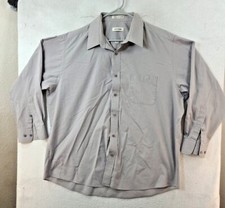 Pierre Cardin Gray Long Sleeve Button Up Shirt Mens XL