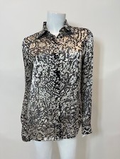 Maison Martin Margiela Burn Out Slim Fit Button Up Blouse Size IT 42