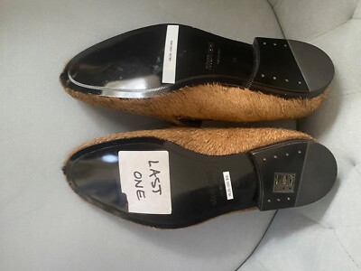 ROBERTO CAVALLI  MEN’S Goat Hair Loafers with RC Logo in Brown/Tan/black. NWT Roberto Cavalli Mens Goat Hair Loafers with RC Logo in Brown  main image 4