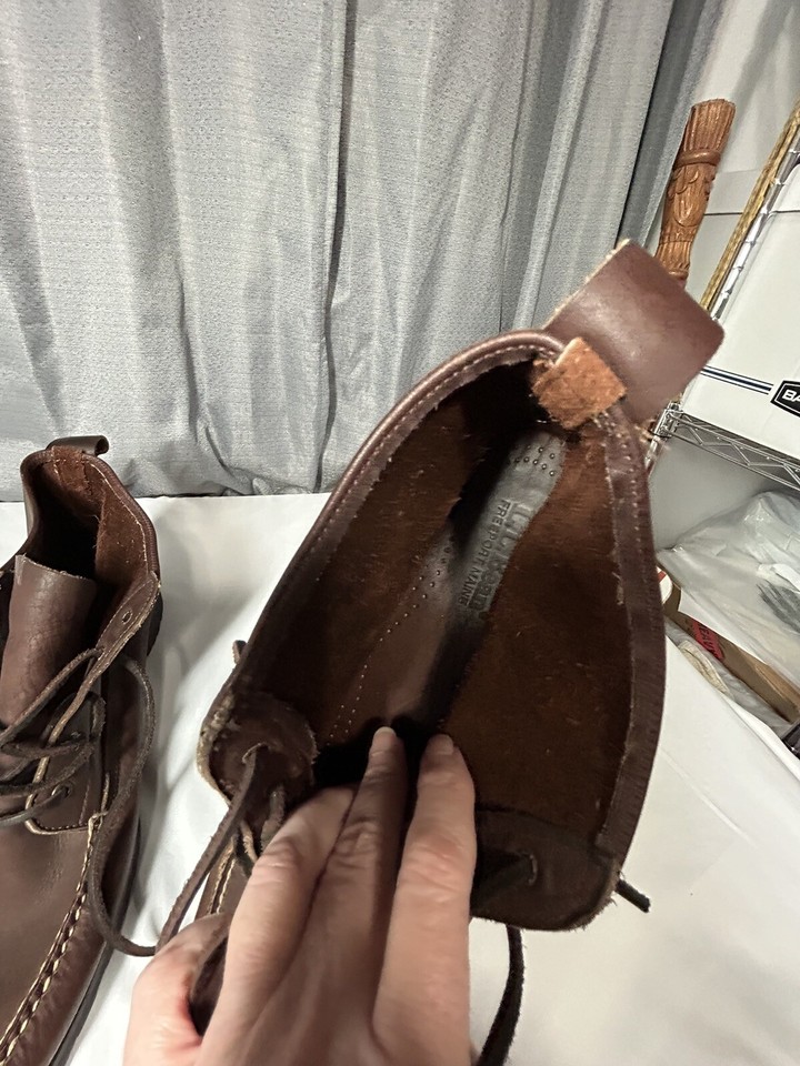 LL Bean Chukka Boots Men’s Sz 13 N Brown Leather Lace Casual Work