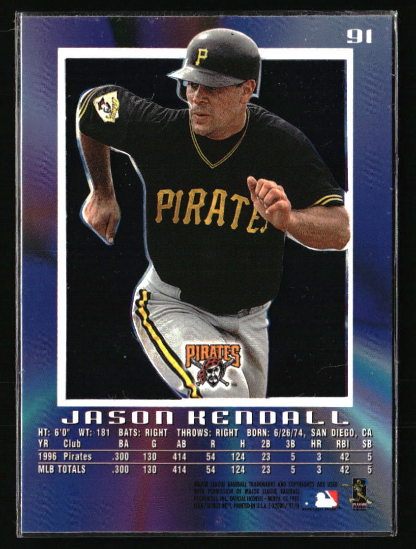 Jason Kendall 1997 SkyBox E-X2000 #91 BASEBALL Card | eBay