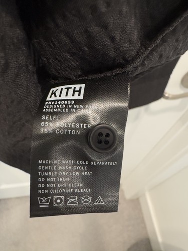 Kith Herren Hemd mit Knopfleiste Schwarz Größe XL Neu mit Etikett - Bild 5 von 10