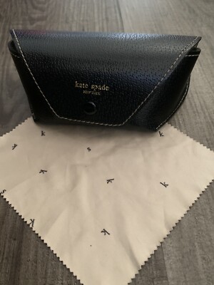 Kate Spade Black Eyeglasses Sunglasses CASE ONLY W/ Cloth
