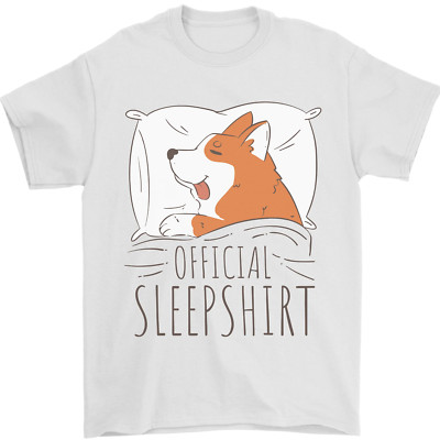 Corgi Schlafhund Herren T-Shirt 100 % Baumwolle