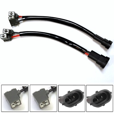 Conversion Wire H11 to H1 Two Harness Head Light Low Beam Bulb Replace Socket