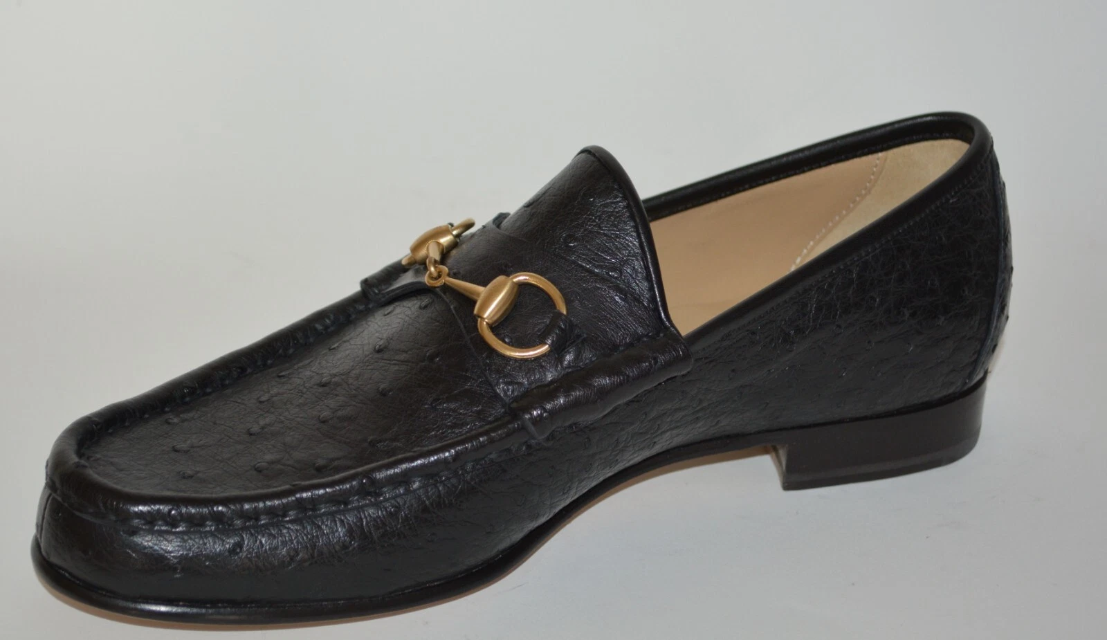 CHAUSSURES MOCASSINS EN CUIR D'AUTRUCHE GUCCI US 12 EU 45,5 GUCCI 11,5 ITALIE NEUVES DANS LEUR BOÎTE