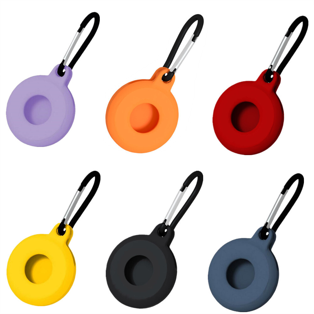 Colorful Silicone AirTag Keychain Case with Protective Sleeve