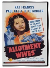 Allotment Wives 1945 DVD - Kay Francis, Paul Kelly, Otto Kruger FILM NOIR
