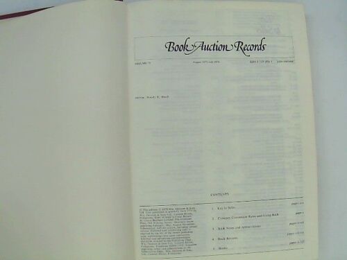Book Auction Records. August 1977-July 1978 Volume 75 - Picture 1 of 1