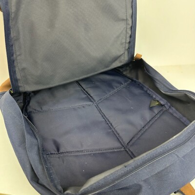 Wilson Tennis Blue Canvas Leather Day Backpack Vintage 70s 80s