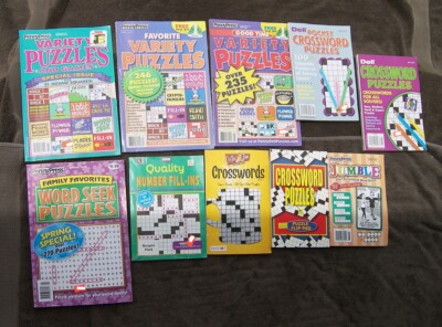 10 Unused PennyPress Dell Puzzle Variety Puzzles Crossword Jumble Number Fill-In