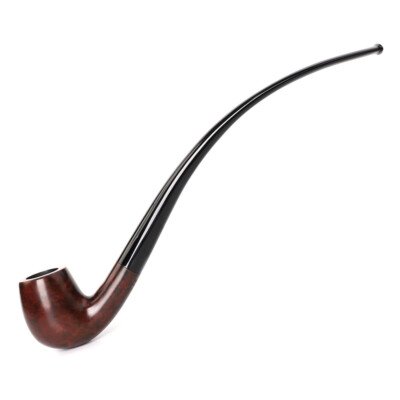 Briar wood Churchwarden Pipe 9mm Filter Long Curved Stem Tobacco Smoking Pipe