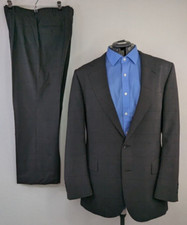 Vintage JOHNNY CARSON Suit Jacket Blazer Pants Combo ALTERED Gray Casual