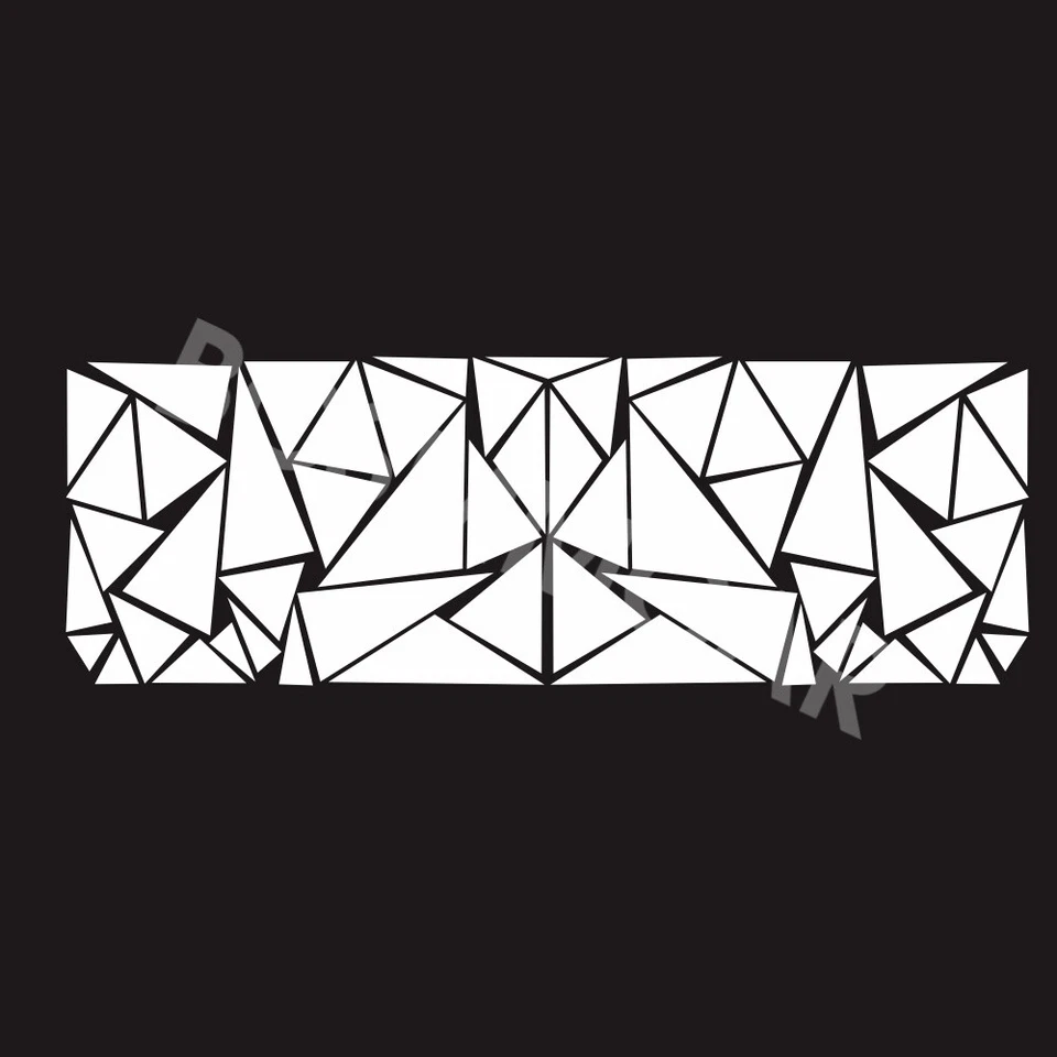 Adesivo de carro independente triângulos brancos design gráfico decalque de vinil à prova d'água - Imagem 2 de 4