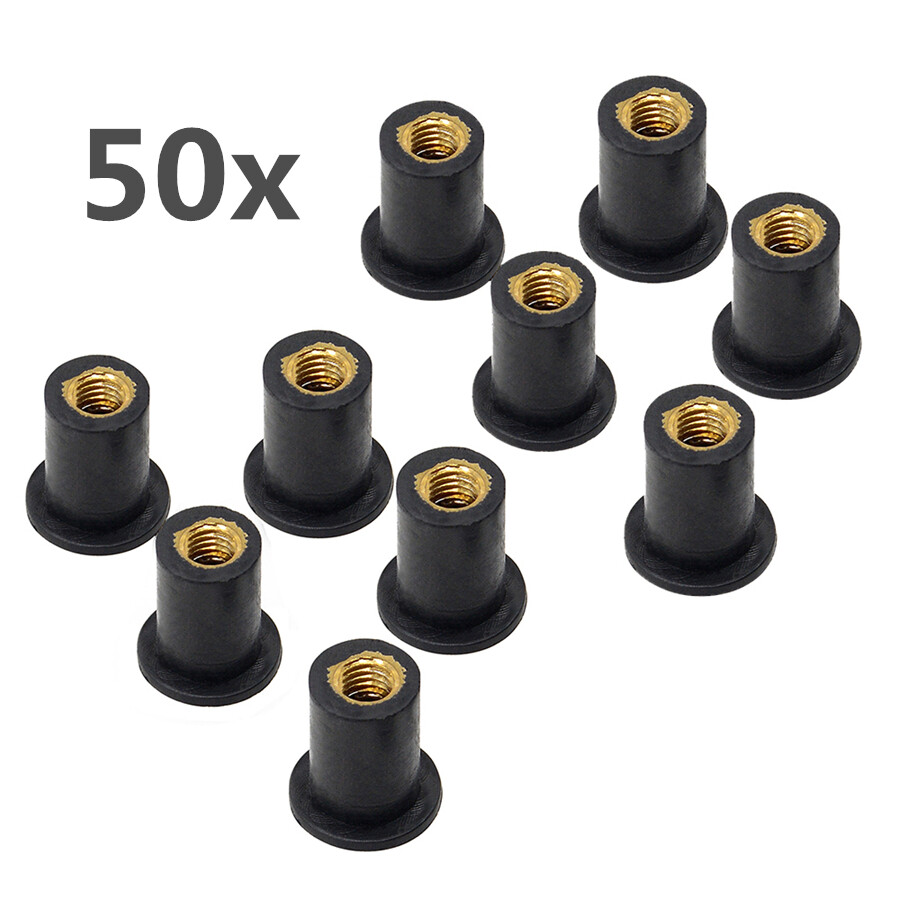M5x0.8mm Rubber Well Nut Motorcycle Windshield Wellnut Fastener