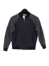 Madewell Women's Jacket Xs Blue Cotton With Nylon, Polyester, Wool Bomber Jacket