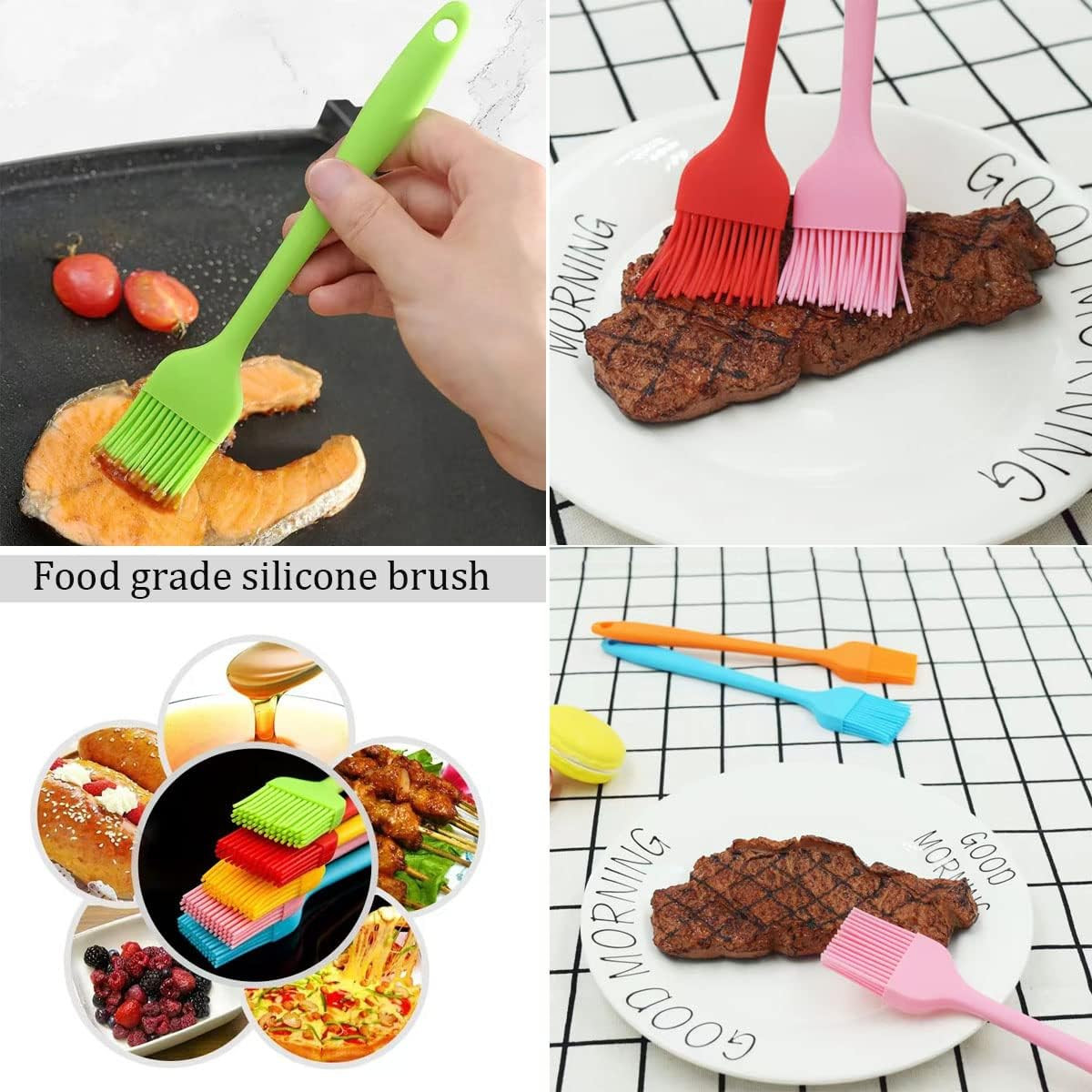 18in Grill Basting Mop Bbq Mop Brushes For Sauce With 3 Extra Replacement Cotton