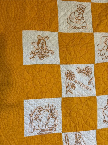 Familienalbum Quilt bestickt Tage Monat Windmühle niederländische skandinavische Tiere - Bild 8 von 24