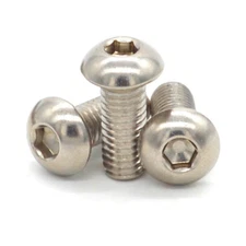 50PCS M8-1.25x16mm Button Head Socket Cap Screws Stainless Steel Fully Threaded