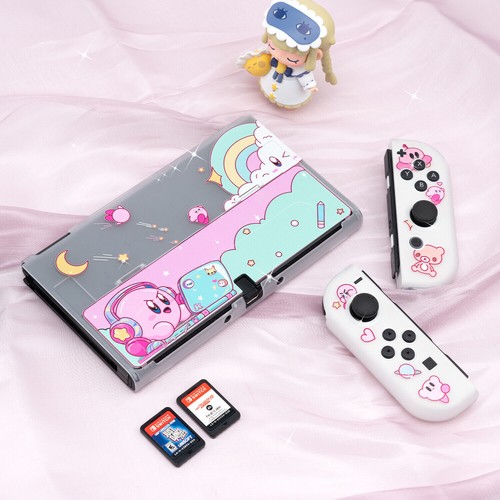 Pink Nintendo Switch OLED Case Cover Kawaii Accessories For Joycon Controller - Picture 3 of 8