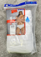 NEW Hanes Ultimate 6-Pack Tagless Briefs Mens 3XB White Wicking Ultra Comfort