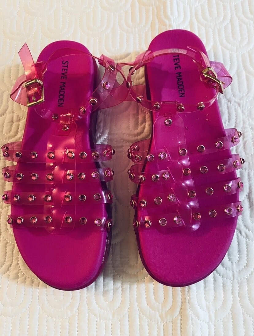 Steve Madden Girls Jceline Pink Strappy Sandals Shoes Sz 3M New | eBay