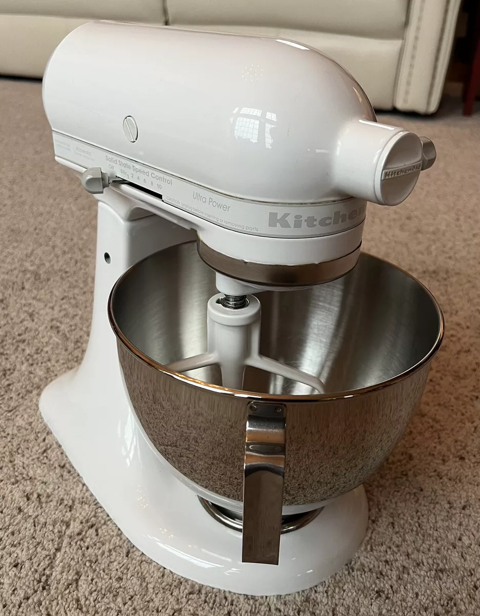 KITCHENAID KSM90 MIXER 4.5 QT W/ BOWL & ATTACHMENTS ULTRA POWER WHITE STAND