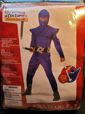 Children's Halloween Costume Stealth Ninja Size 10-12