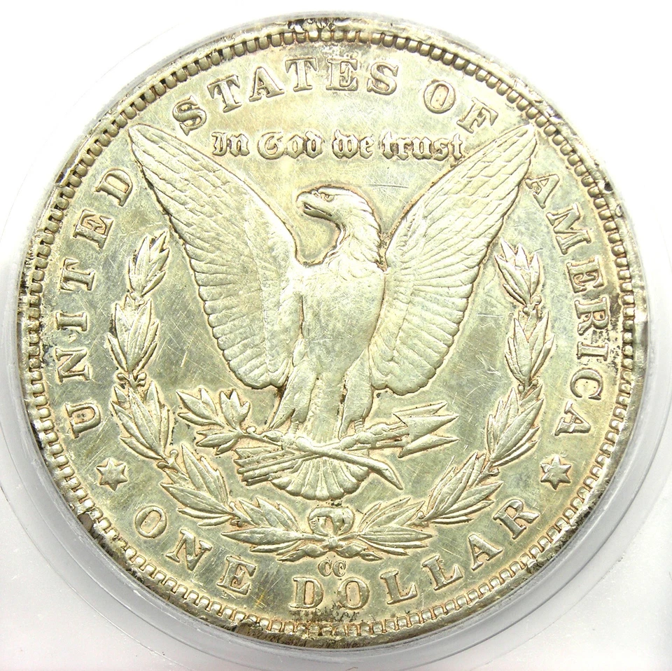 1892-CC Morgan Silver Dollar $1 Carson City Coin - Certified ICG AU50 Details - Image 4 of 4