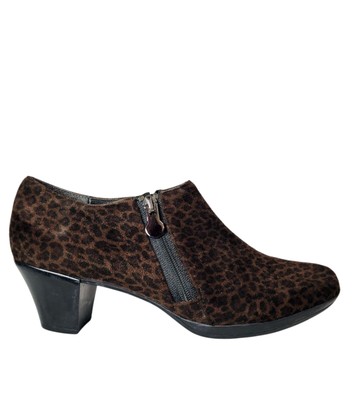 Munro Women's Taylor Suede Animal Print Block Heel Ankle Boots Booties Size  8W
