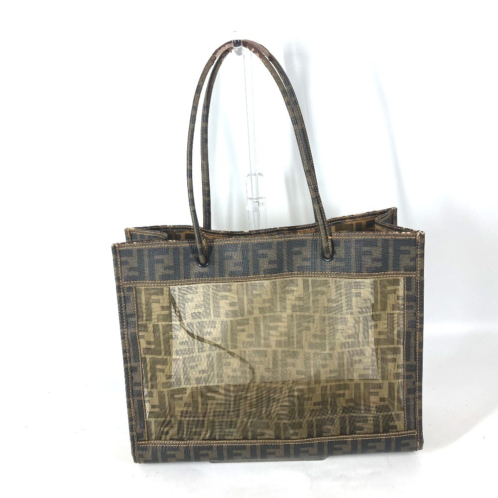 FENDI Mesh Bag Beach Bag Vintage Zucca Tote bag with pouch