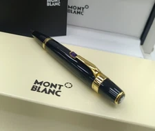 Fantastic Montblanc Special Edition Boheme Black + Gold Color Ballpoint Pen