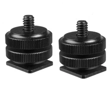 (2 Packs) Fotasy Hot Shoe to 1/4 Adapter, Camera Hot Shoe Mount Adapter, Flas...
