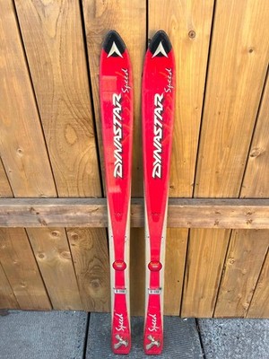 Vintage Alpine Snow Ski 43'' Long Skis 110 cm DYNASTAR SPEED Red Gray DECOR