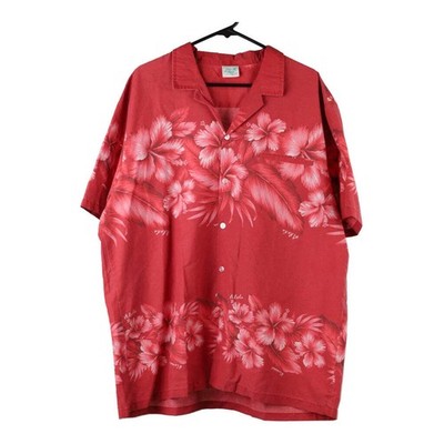 Jade Fashions Hawaiihemd mit Blumenmuster - 2XL rot Viskosemischung