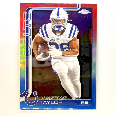 Topps Chrome 2025   Jonathan Taylor   Red White & Blue Refractor   Colts [143]