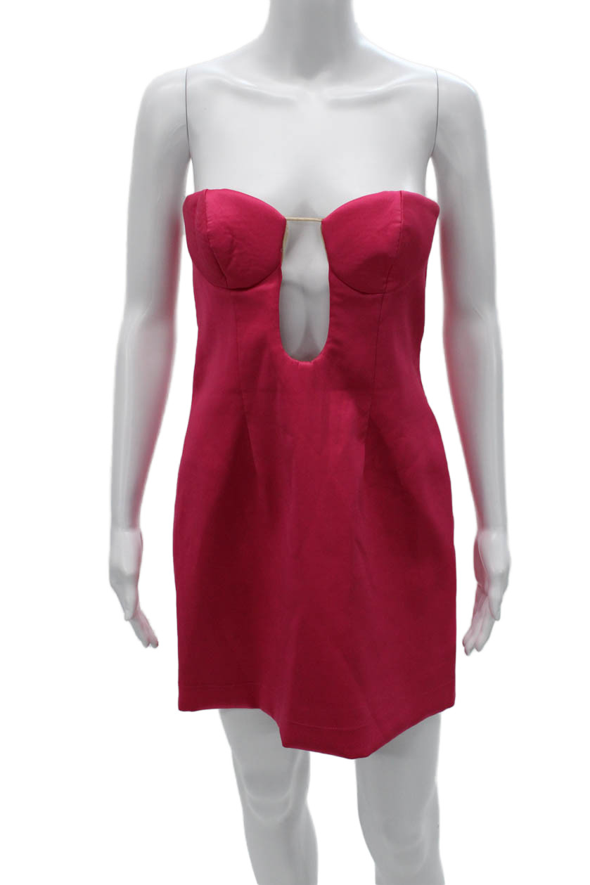 Magda Butrym Womens Bodycon Dress Pink Sweetheart Sleeveless Mini Size SFree Shipping in US $100+ Orders | $6.95 Orders Below