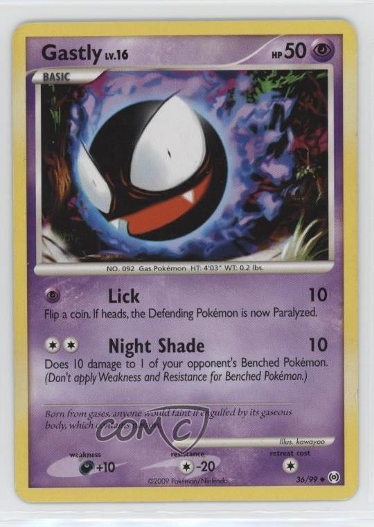 Gastly Pokémon Platinum Arceus #36 2009